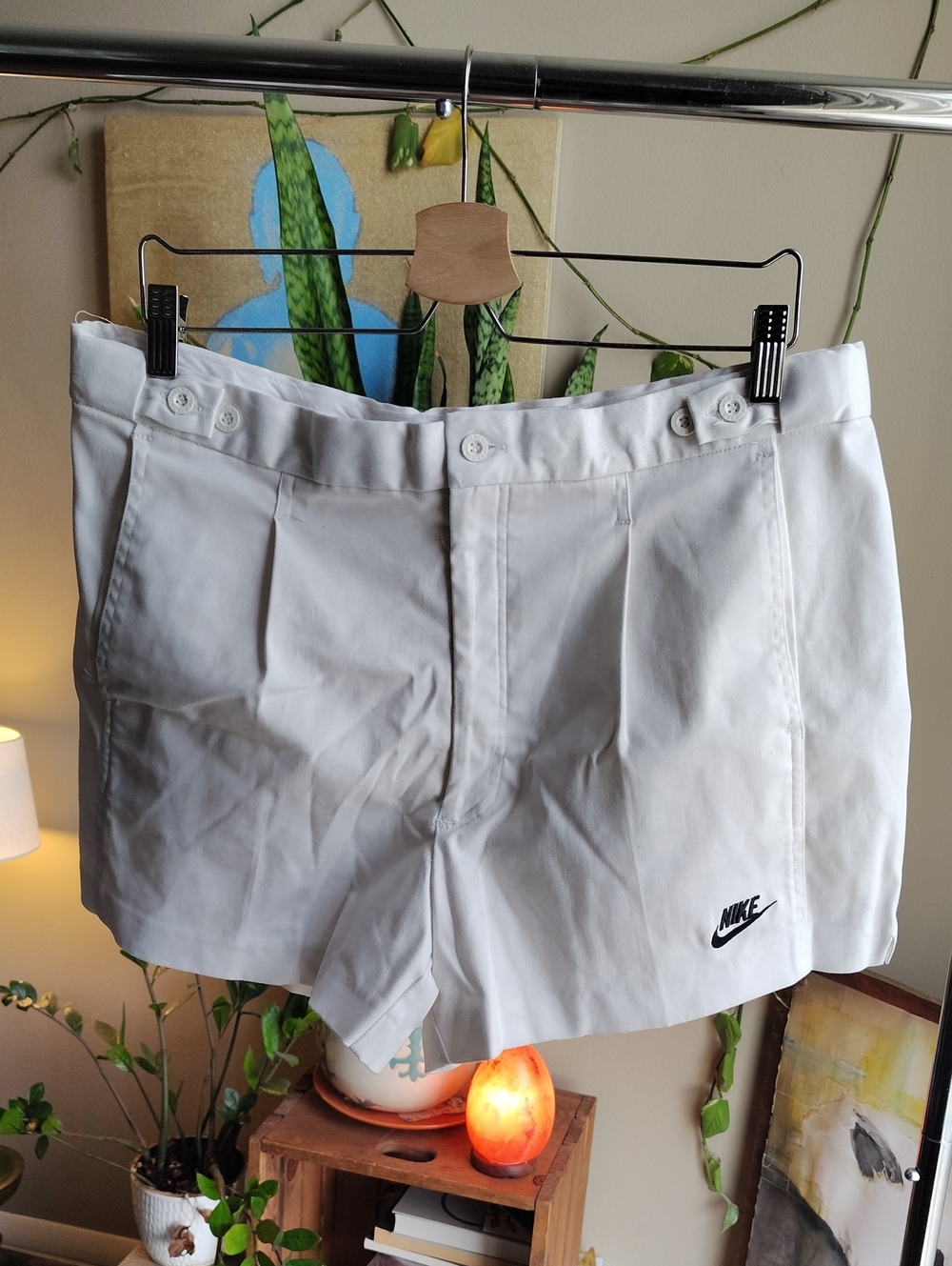 Vintage 80s Nike White Tennis Challenge Court Shorts